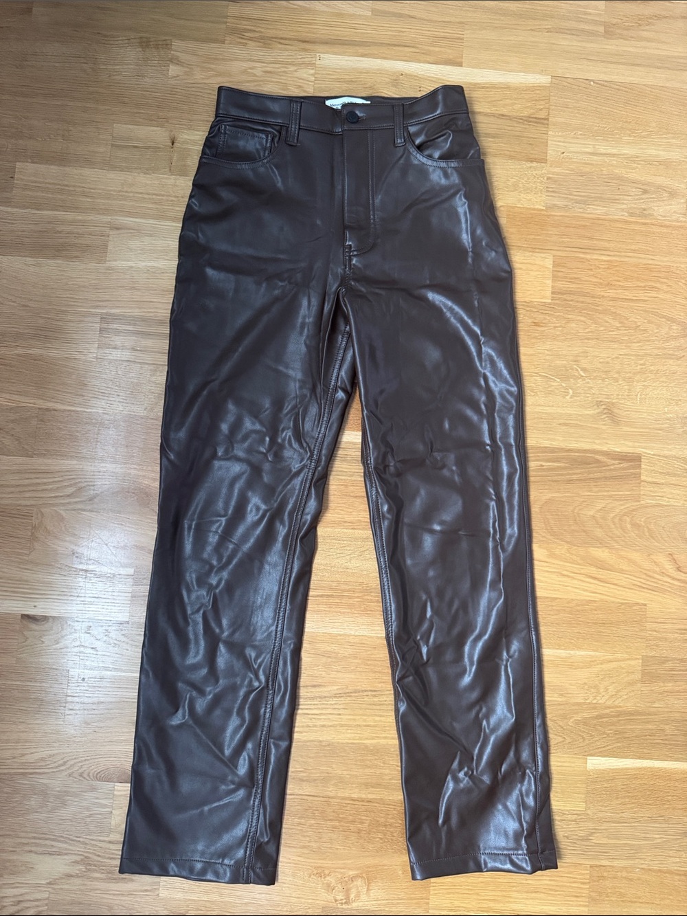 A&F Brown Leather Pants